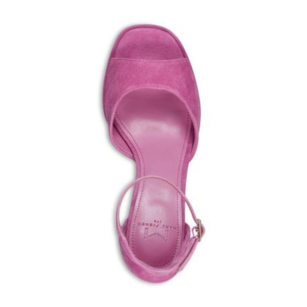 MARC FISHER LTD Womens Pink 2" Platform Mldella Leather Heeled Sandal 5.5 M - Picture 3 of 3